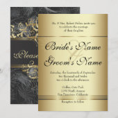 Golden SPiders Hochzeit Einladung (Vorne/Hinten)