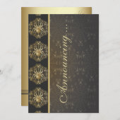 Golden Spiders Wedding Einladung (Vorne/Hinten)