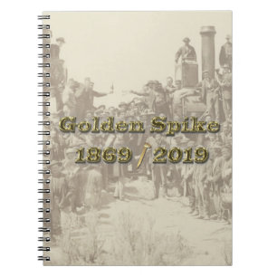 Golden Spike Transcontinental Eisenbahn Sesquincen Notizblock