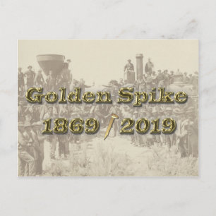 Golden Spike Transcontinental Eisenbahn Sesquincen Postkarte