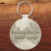 Golden Spike Transcontinental Eisenbahn Sesquincen Schlüsselanhänger (Vorderseite)