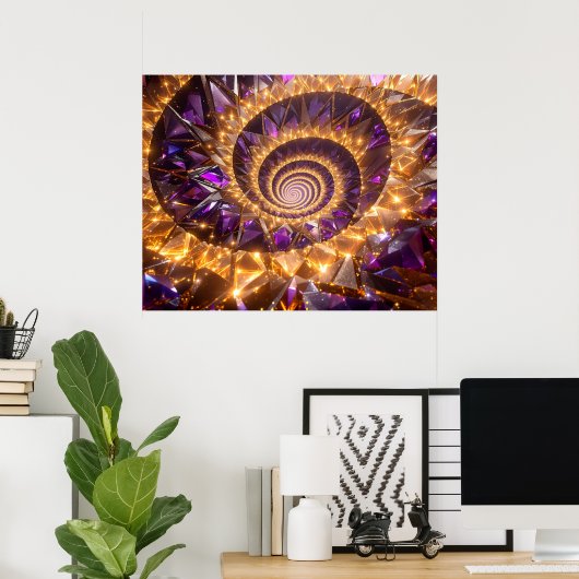 Golden Spiral Dreamscape Poster (Heimbüro)