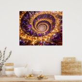 Golden Spiral Dreamscape Poster (Küche)