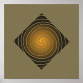 Golden Spiral: Erdige Töne in Diamond Harmonie Poster (Vorne)