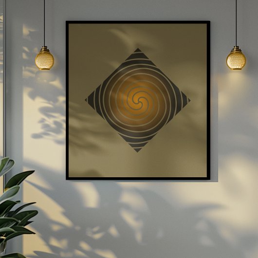Golden Spiral: Erdige Töne in Diamond Harmonie Poster