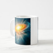 Golden Spiral Galaxy Astronaut Sci-Fi Deep Space Kaffeetasse (Vorderseite Links)