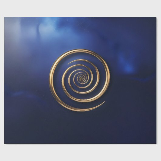 Golden Spiral Galaxy Geschenkpapier (Flach)