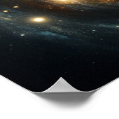 Golden Spiral Galaxy Poster (Ecke)