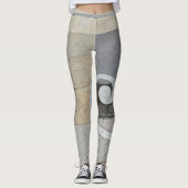 Golden Spiral Greige Beige Gray Leggings (Vorderseite)