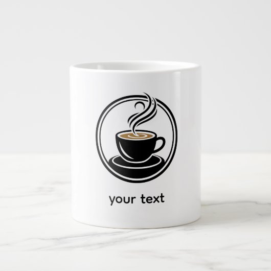 Golden Spiral in Darkness – Minimalist Design Jumbo-Tasse (Vorderseite)