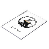 Golden Spiral in Darkness – Minimalist  Design Notizblock (Linke Seite)