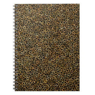 Golden Spiral Notebook - Metallisches Muster Notizblock