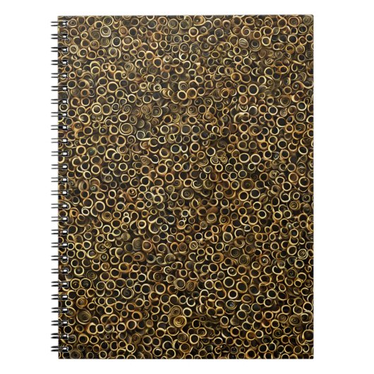 Golden Spiral Notebook - Metallisches Muster Notizblock (Vorderseite)