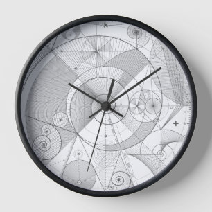 Golden Spiral Ratio Geschenk für Mathe-Klasse Wanduhr