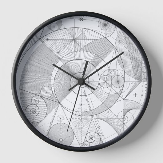 Golden Spiral Ratio Geschenk für Mathe-Klasse Wanduhr (Vorderseite)