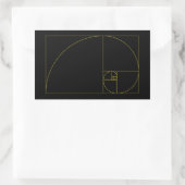 Golden Spiral Sacred Geometry Rechteckiger Aufkleber (Tasche)