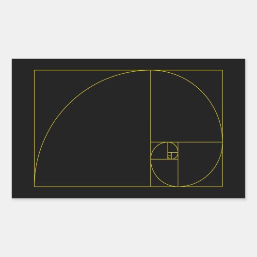 Golden Spiral Sacred Geometry Rechteckiger Aufkleber (Vorderseite)