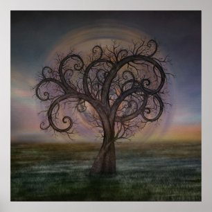 Golden Spiral Tree #3 Poster