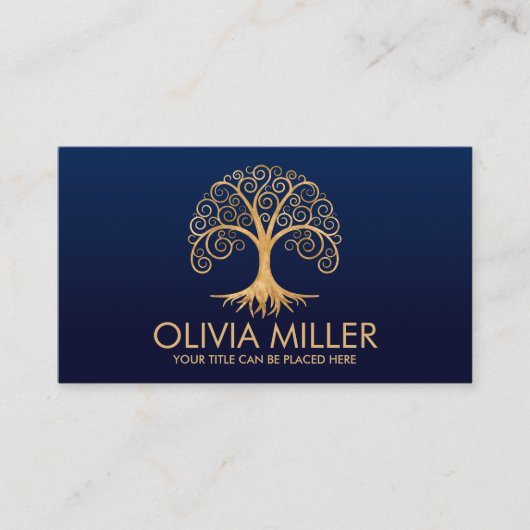 Golden Spiral Tree of Life Visitenkarte (Vorderseite)