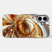 Golden Splash Basketball Case-Mate iPhone Hülle (Rückseite (Horizontal))