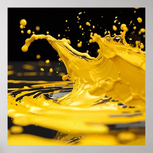 Golden Splash Dynamics Art Poster (Vorne)