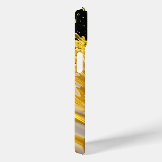 Golden Splash Dynamics iPhone Case (Rückseite / Rechts)