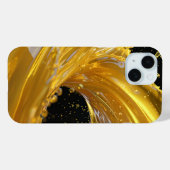 Golden Splash Dynamics iPhone Case (Rückseite (Horizontal))