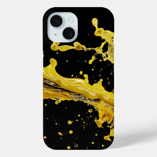Golden Splash Dynamics iPhone Case (Rückseite)