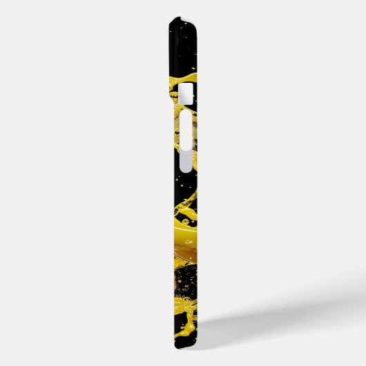 Golden Splash Dynamics iPhone Case (Rückseite / Links)