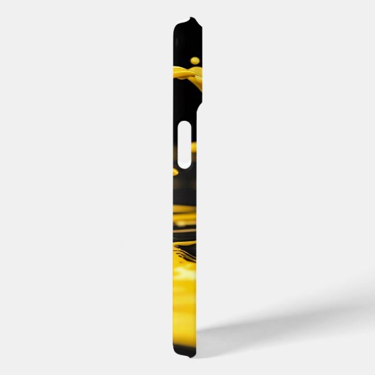 Golden Splash Dynamics iPhone Case (Rückseite / Rechts)