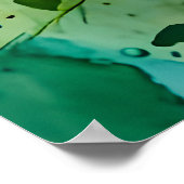 Golden Splash & Emerald Waves Poster (Ecke)