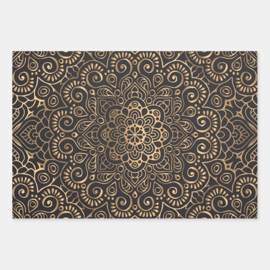 Golden Splendor Geschenkpapier Set (Vorderseite 2)