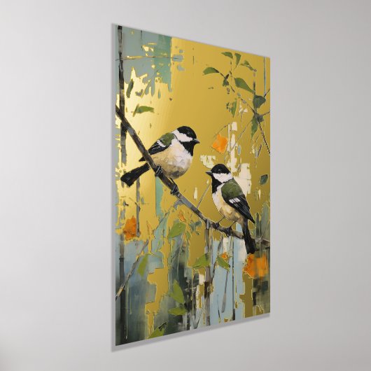 Golden Splendor mit Azure Birds Poster Foil Gold (Ablage )