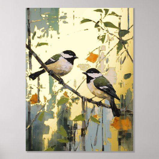 Golden Splendor mit Azure Birds Poster Foil Gold (Vorderseite)