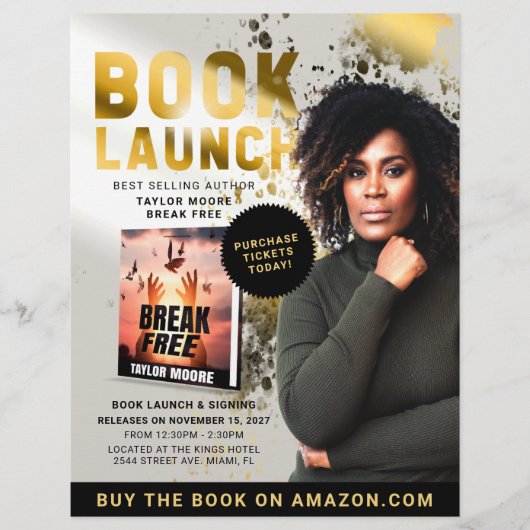 Golden Spritzer Beruflich Book Launch Event Flyer (Vorne)