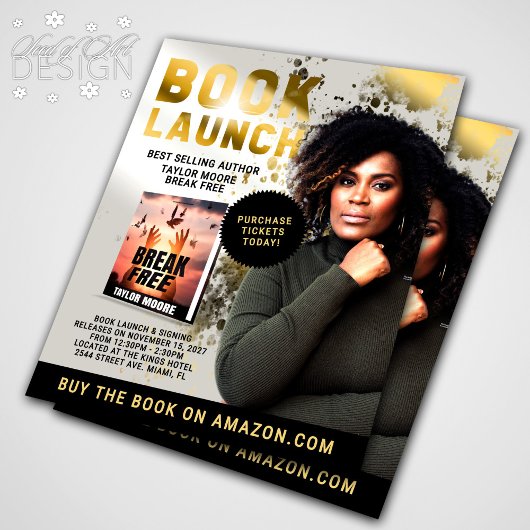 Golden Spritzer Beruflich Book Launch Event Flyer