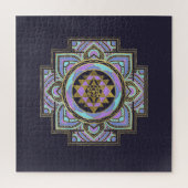 Golden Sri Yantra / Sri Chakra in Pastelllotus Puzzle (Vertikal)