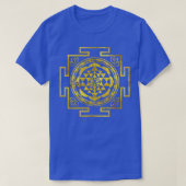 Golden Sri Yantra Sri Chakra T-Shirt (Design vorne)