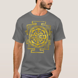 Golden Sri Yantra Sri Chakra T-Shirt