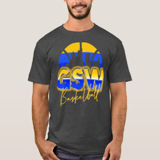 Golden Staat Basketball Retro 90er Chrome Skyline T-Shirt