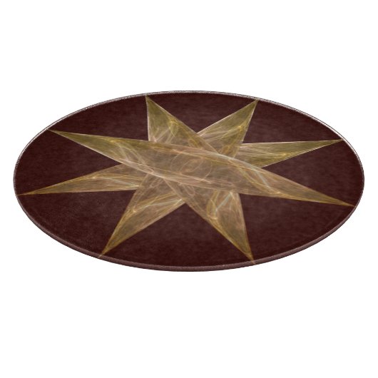 Golden Star Abstrakte Kunst Schneidebrett (Ecke)