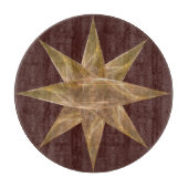 Golden Star Abstrakte Kunst Schneidebrett (Vorderseite)