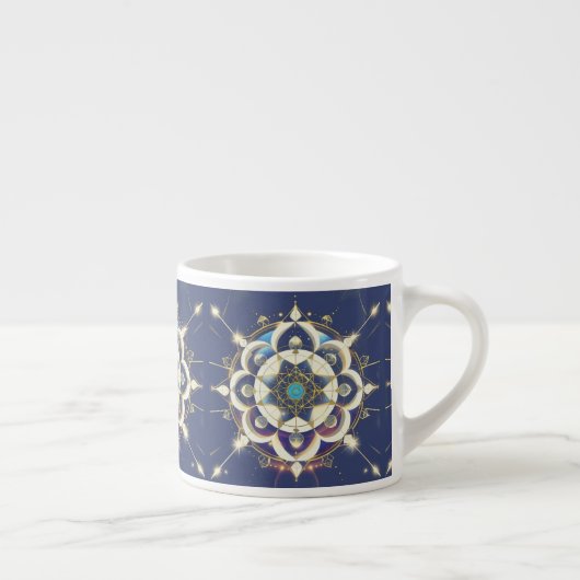 Golden Star Alignment – A Sacred Geometry Universe Espressotasse (Rechts)