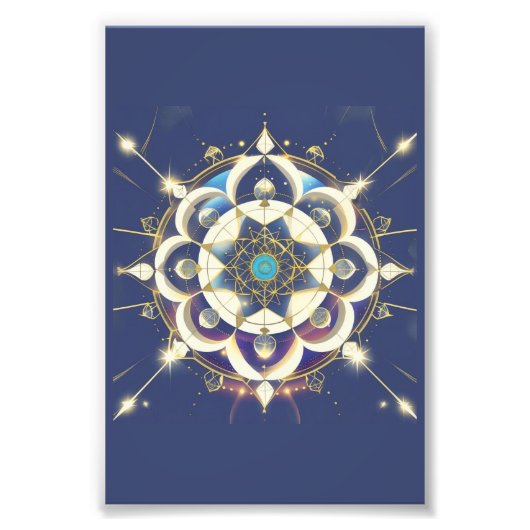 Golden Star Alignment – A Sacred Geometry Universe Fotodruck (Vorne)