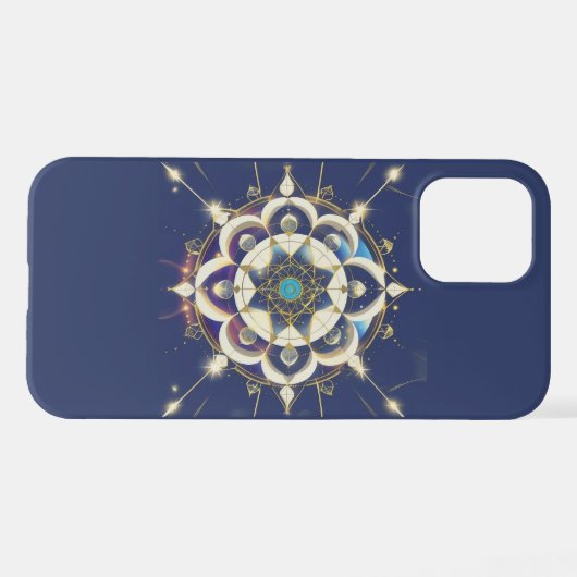 Golden Star Alignment – A Sacred Geometry Universe iPhone Hülle (Rückseite (Horizontal))