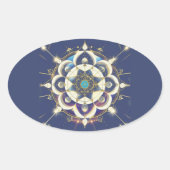 Golden Star Alignment – A Sacred Geometry Universe Ovaler Aufkleber (Vorderseite)