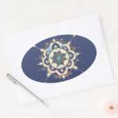 Golden Star Alignment – A Sacred Geometry Universe Ovaler Aufkleber (Umschlag)