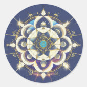 Golden Star Alignment – A Sacred Geometry Universe Runder Aufkleber (Vorderseite)