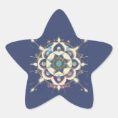Golden Star Alignment – A Sacred Geometry Universe Stern-Aufkleber (Vorderseite)