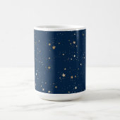 Golden Star auf Blauem Nachtmuster Kaffeetasse (Mittel)